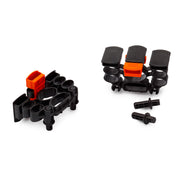 25mm x 8mm Triple Pocket Sprung Bed Slat Holders | 2 dowel attachment