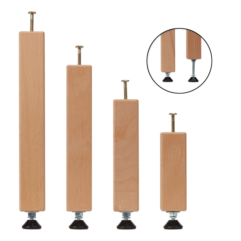 Universal Wooden Adjustable Bed Centre Rail Support Feet