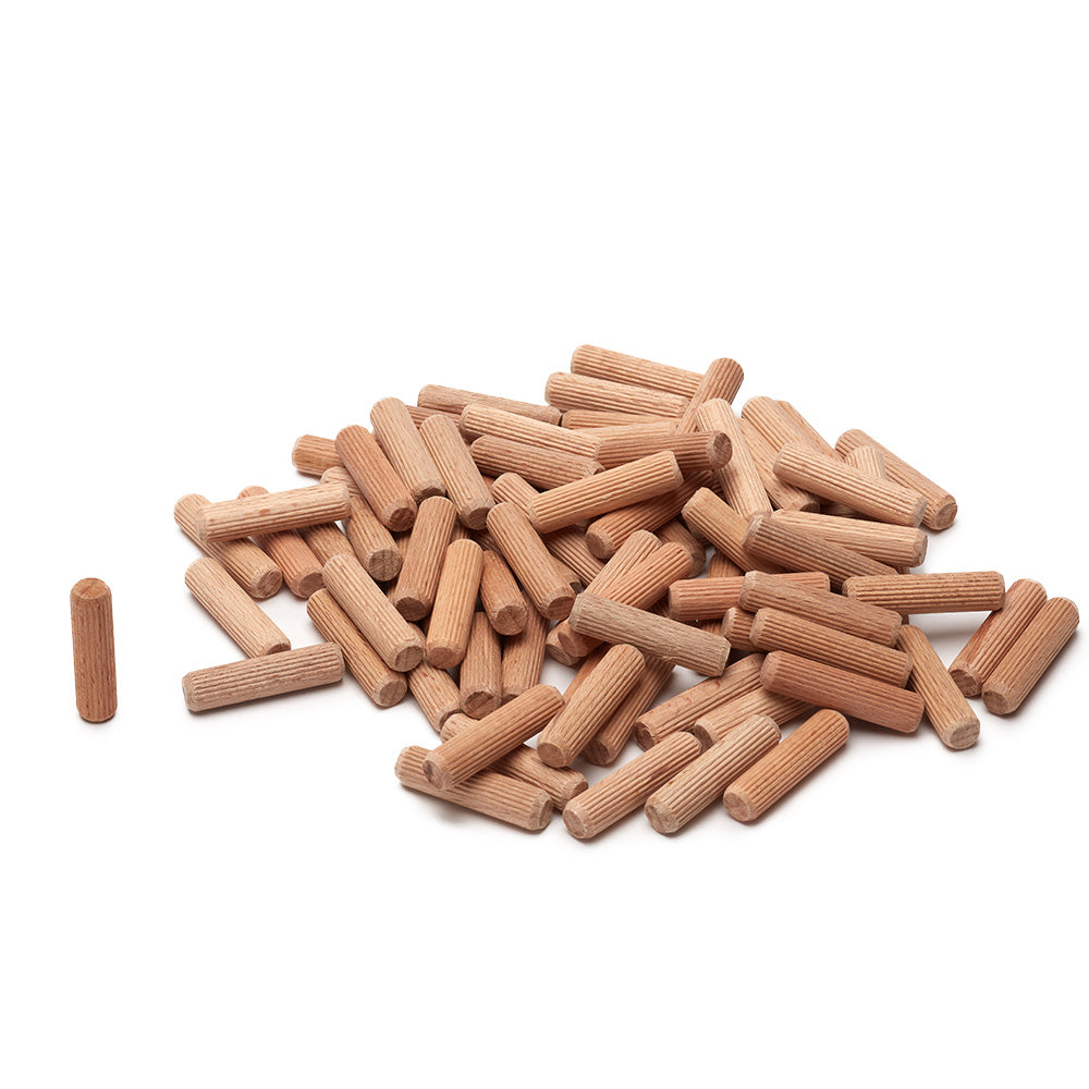 10mm x 30mm Beech Fluted Dowel Pins