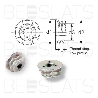 Threaded Inserts for Furniture and Timber assembly M4, M5, M6, M8 & M10